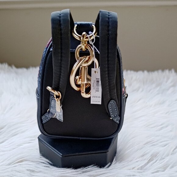 Coach Mini Court Backpack Bag Charm In Signature Canvas With Cherry Print CZ086 - Picture 6 of 12